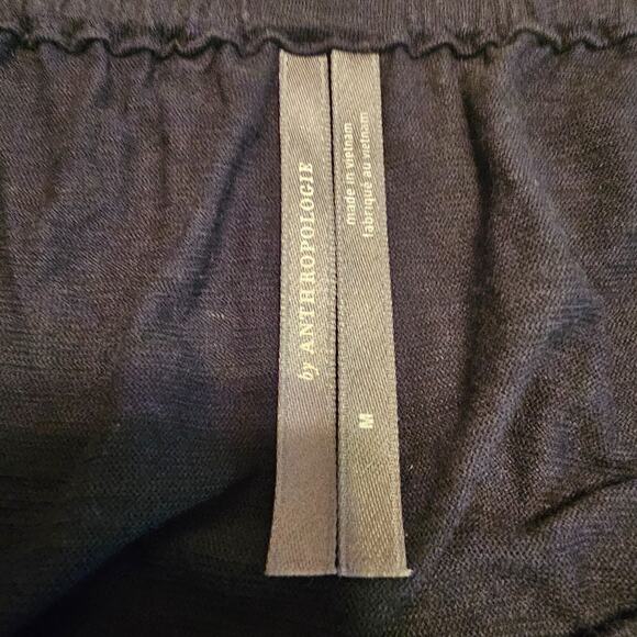 Anthropologie Black Boho Peasant Top M Bell Sleeve Cotton Modal Blouse - Picture 4 of 11